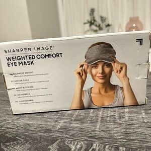 Sharper Image Weighted Comfort Eye Mask - Black and White